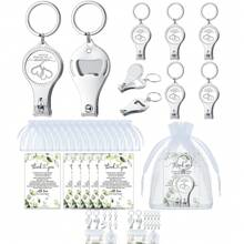 Elegant Wedding Gift Set 5/10 Set Multipurpose Nail Clipper Set With White Organza Bag - For Guests, Men, Women - Perfect For All Seasons
