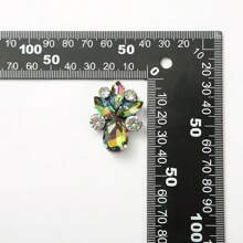 قطعة واحدة/مجموعة قطرات المياه متعددة الألوان من الزجاج المصنوعة يدويًا لديكور الملابس والقبعات والحقائب والحقائب والملصقات الزخرفية التي تُلصق على الملابس القماشية، ملحقات الشعر مصنوعة من القماش غير المنسوج مزينة بقطع الماس على شكل قطرات ماء