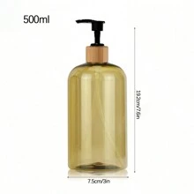 3pcs Bathroom Refillable Bottles Set, 500ml Cosmetic Shampoo, Conditioner And Body Wash Containers - Multicolor - View 5