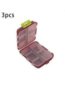 3 Packungen / 1 Packung tragbare Pillendose - ultraportabler wöchentlicher Reise-Pillenorganizer mit automatischem Spender und mehreren Fächern für Pillen, Vitamine und Fischöl - perfekt für Handtasche oder Tasche, kompakter und robuster Medizinbehälter