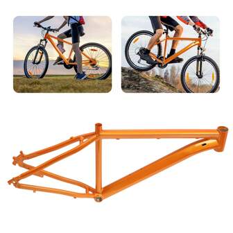 CNCEST Telaio CNCEST 17 Dimensioni Telaio per bicicletta in lega di alluminio Telaio per mountain bike Telaio per disco per mountain bike Mountain Trail Bikes (arancione/nero)