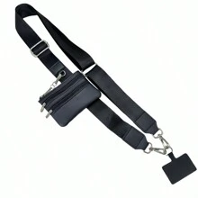Correa para teléfono con cartera cruzada 2024 nueva con clip y sin manos, correa para teléfono con bolsillo con cremallera, correa cruzada para teléfono con bolsillo con cremallera para la cartera, correa para teléfono ajustable cruzada para bolsa de viaje, bolsa de maquillaje, bolsa de cosméticos, organizador de vacaciones, organizador de maquillaje de gran capacidad, estuche de maquillaje, para lápiz labial, brochas, cuidado de la piel, teléfono móvil, monedas, artículos pequeños, para el hogar, regalo, vacaciones y festival de Halloween Navidad de uso multifuncional, vibraciones bohemias