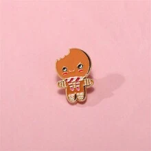 Gingerbread Man Enamel Pin Custom Decorative Brooches Ornaments Lapel Bag Badges Jewelry Gifts Pin Christmas