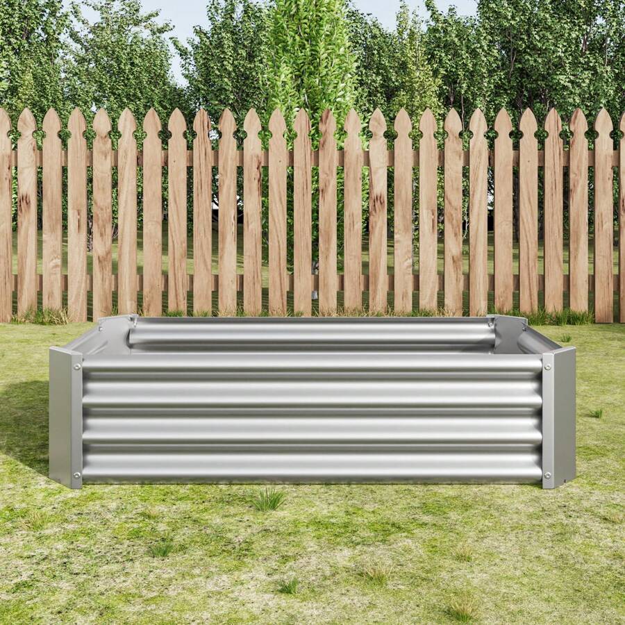 Functional Metal Raised Garden Bed With Reliable Open Bottom Drainage