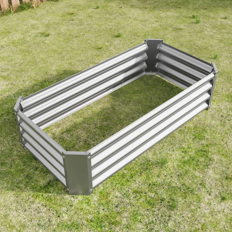 Functional Metal Raised Garden Bed With Reliable Open Bottom Drainage