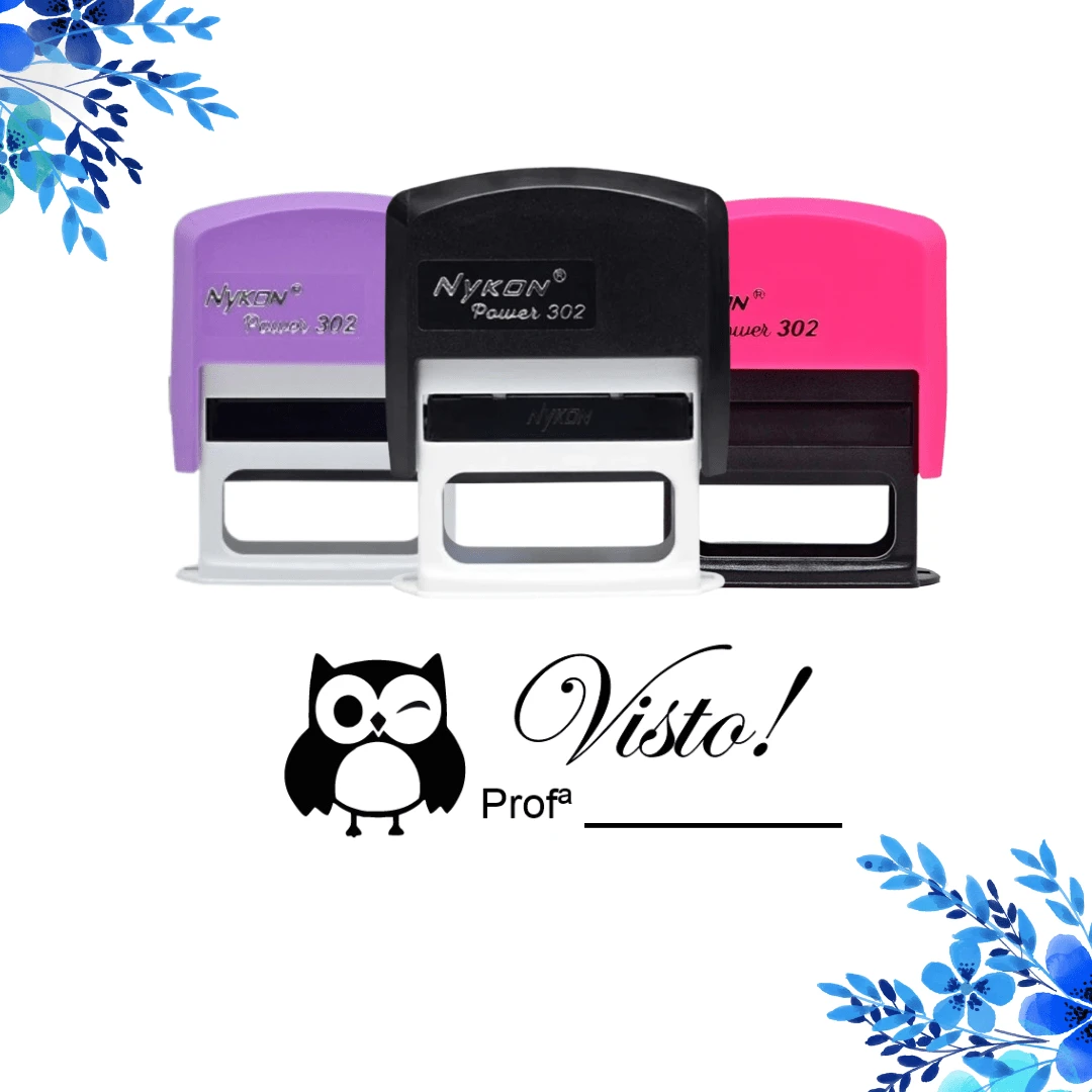 Personalized Pedagogical Stamp VISA For Teacher - Nykon 302 - 黑色 - 查看 1