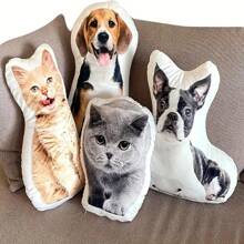 Customizable Pet Plush Photo Pads, Personalized Pet Pillows, Unique Birthday Gifts For Animal Lovers, Polyester Fiber, Mixed Colors, Double-Sided Customization, Ideal Gifts For Father's Day Ornamental,Engraved Stylish,Fashion,Colorful,Vintage,Cute,Contracted,Cuties Custom,Unique,Customized,Personalized Pet For Anniversaries,For Birthdays