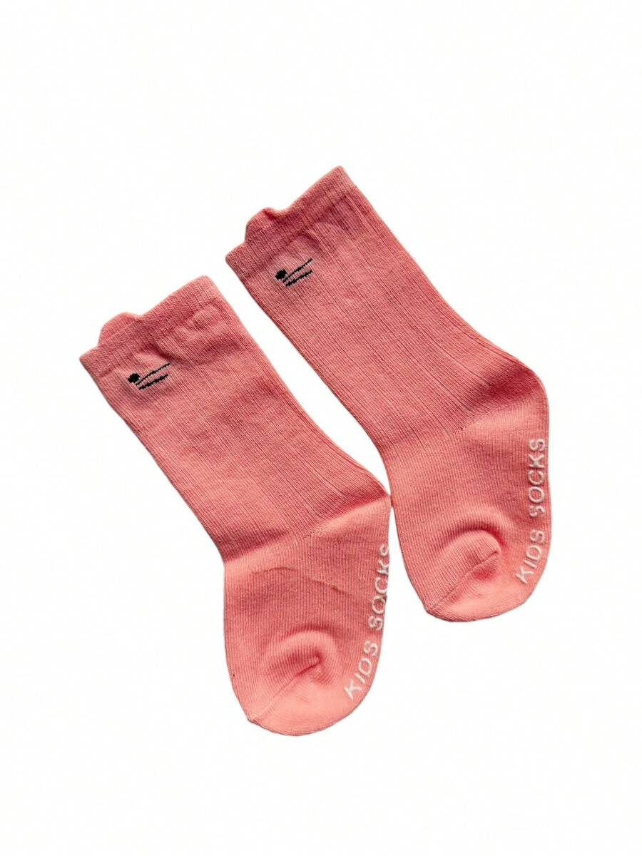Pair Of Kitten Socks With Pink Kids Design - Màu Hồng Tươi - Xem 1