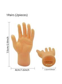 1 件迷你手指，猫宠物玩具，迷你手指手小手，木偶逼真橡胶手，小雕像玩具搞笑手指，用于木偶表演、搞笑表演派对礼物、圣诞节