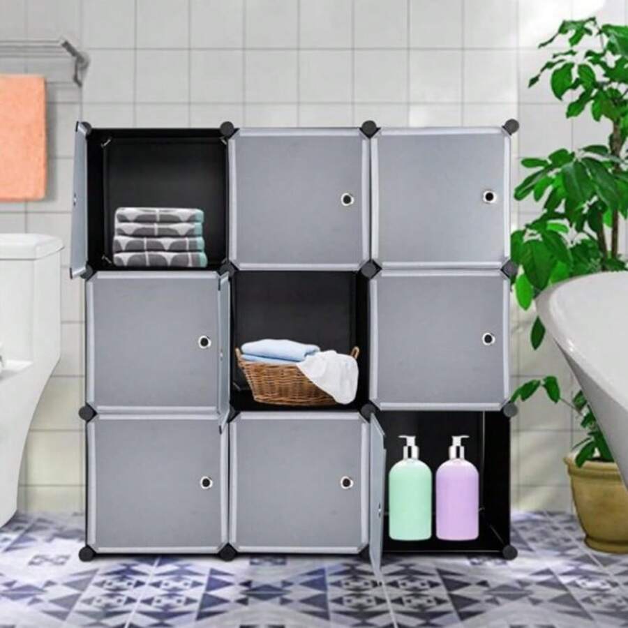 9Cube DIY Plastic Closet Modular Book Shelf Organizer Units