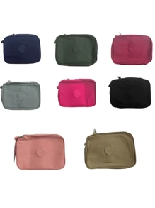 Large Box Case With Handle And Divider Organizer With Zipper - 淺綠色 - 查看 3