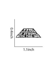 1pc Sự mỉa mai thật mạnh mẽ với chiếc trâm cài áo này, ghim tráng men, trích dẫn triết lý sống, trâm cài áo, huy hiệu ve áo, quà tặng trang sức - Đen và trắng - Xem 8