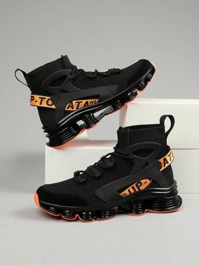 4-Season Men Breathable Perforated Knit Sports Casual Sneakers