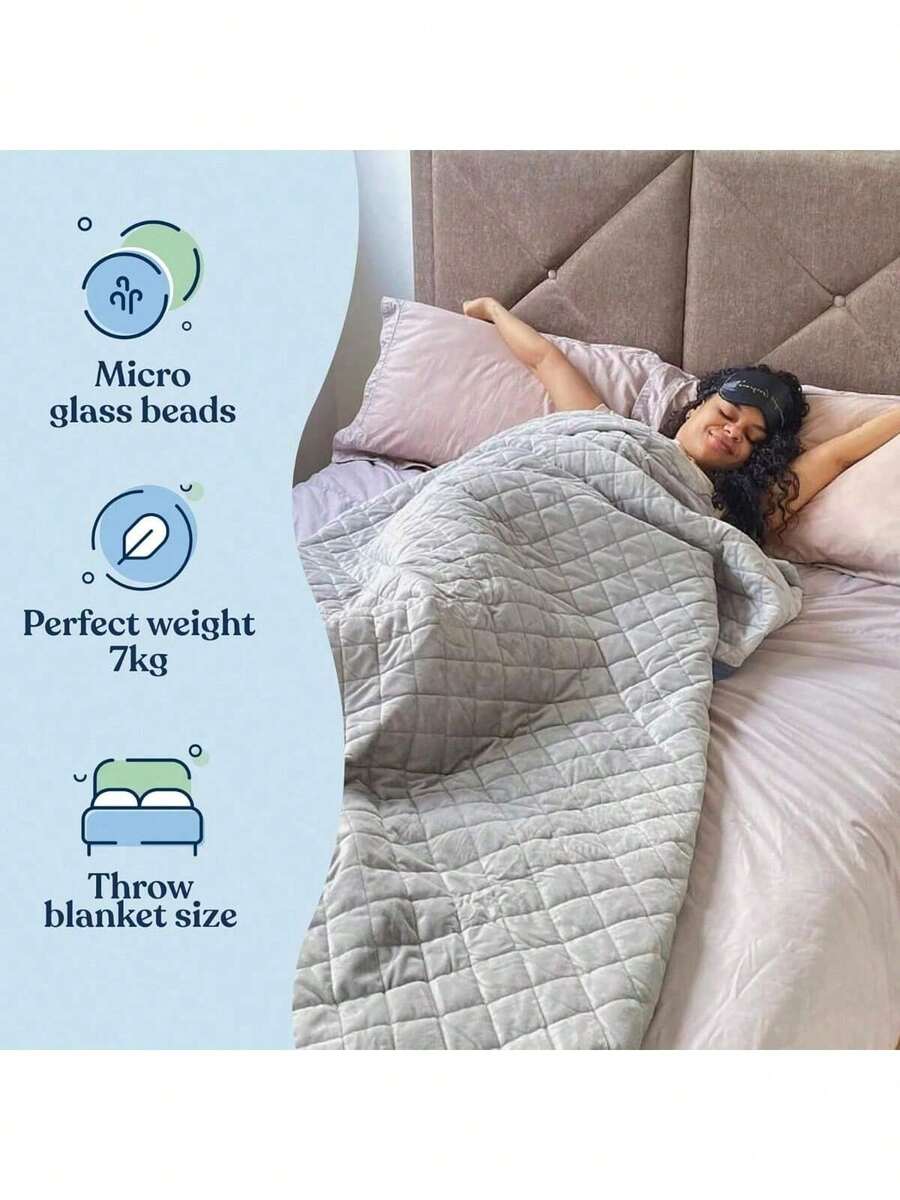 Weighted Blanket Adult Anxiety, Sensory Stress Relief 5kg Grey