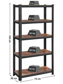 SONGMICS Utility Shelves - 棕色 - 查看 5