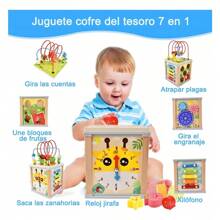 KOKILA Montessori Educational Activity Cube 7 In 1 With Maze - 杏色 - 查看 4