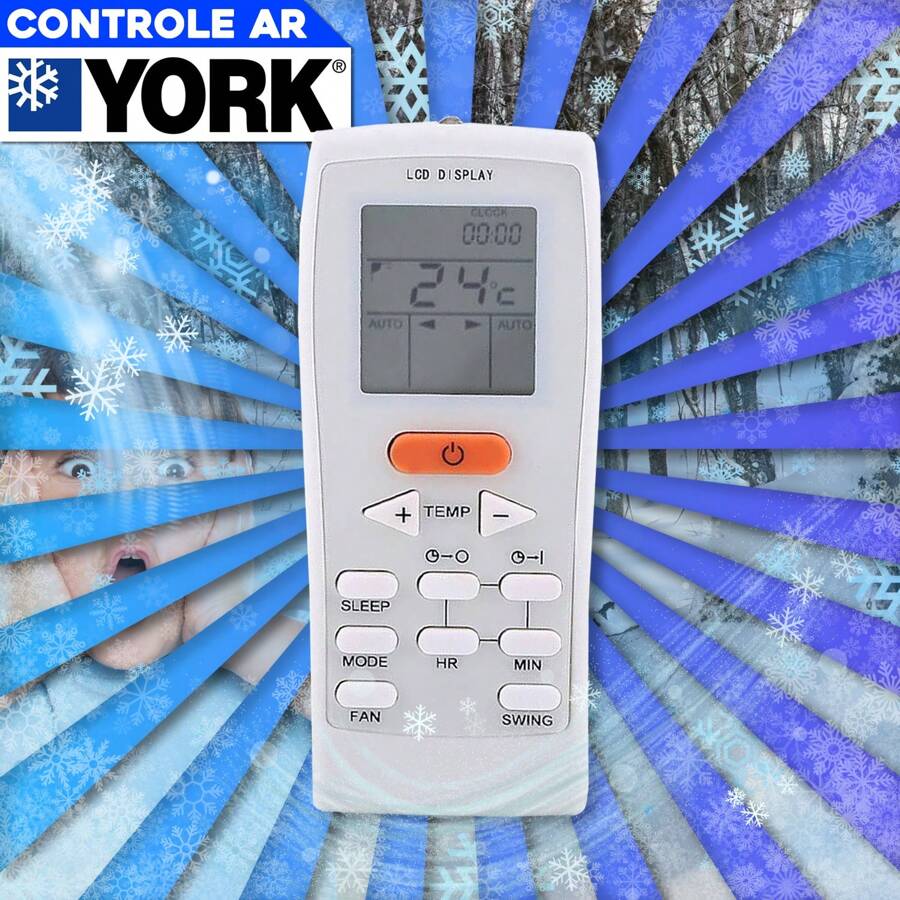York Air Conditioner Remote Control Split Air Conditioner GZ-12A-E1 12B-YJE - 白色 - 查看 1