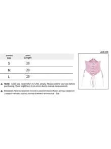 Women Waist Trainer Corset, Solid Color Lacing Strappy Cincher Shaper With Chest Support For Girls, 3 Colors - Pink - View 11