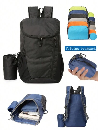 Multifunctional Outdoor Folding Backpack, Lightweight Portable Travel Hiking Rucksack, Suitable For Teens Summer Casual Outdoor Athletics, Travel, Graduation Gifts Or Birthday Accessories