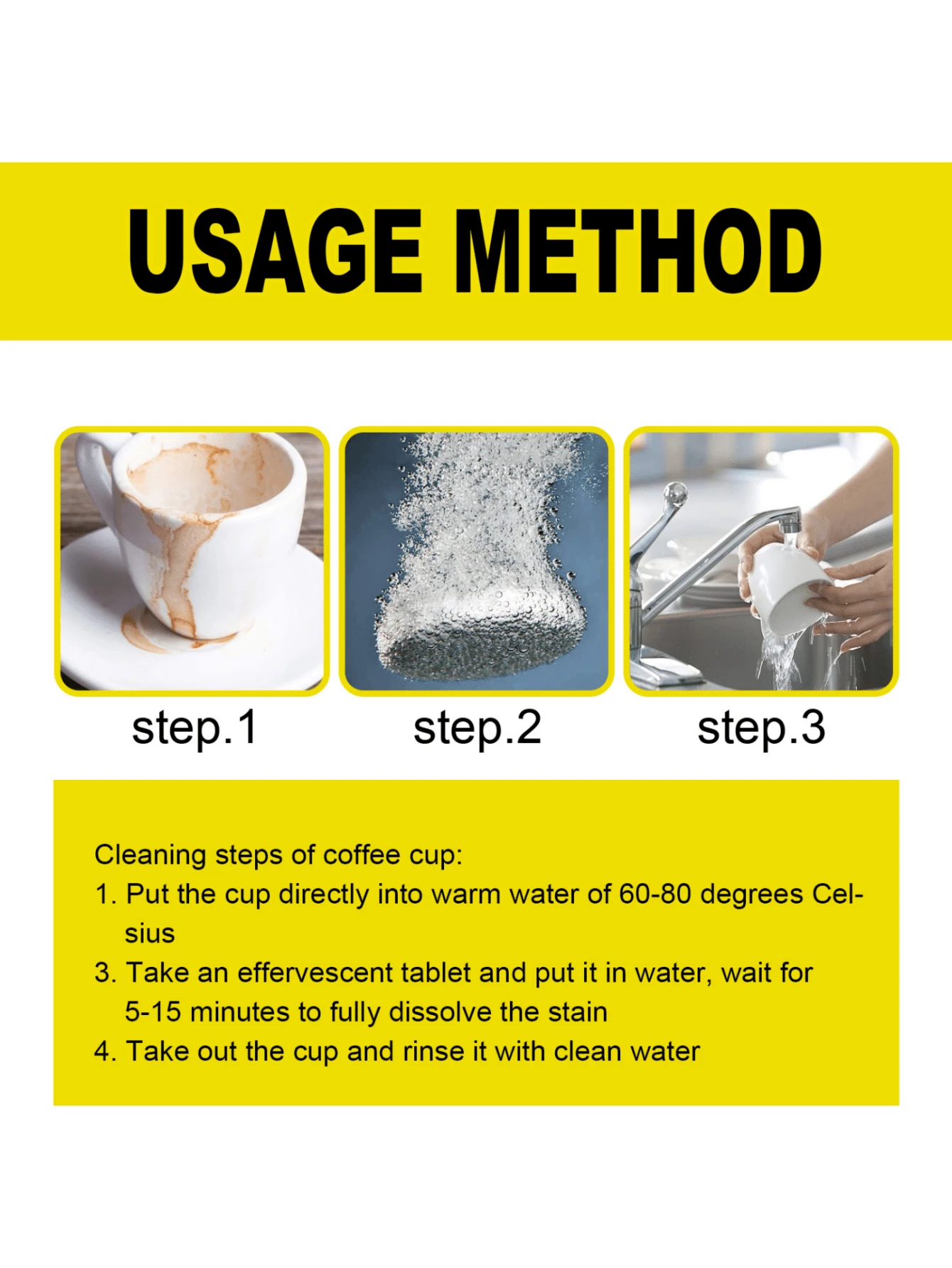 Coffee Stain Cleaning Effervescent Tablets Coffee Maker Stains Tea