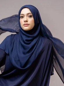 1 pièce Hijab en modal extra-large léger et doux avec des franges de couleur unie. Accessoires d'abaya fins. Vêtements voilés.