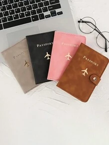 Travel Passport Holder With Fashion Airplane Pattern, Portable Passport Storage Bag, Protective Case - Multicolor - View 4