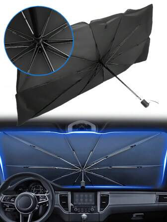 1PC (Size S/L) Foldable Car Sunshade Umbrella, Car Sun Visor Windshield Sunshade Shield, Sun Protection And Light Blocking Tool