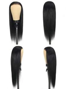 Eulisi Wear And Go Glueless Wigs 60% Human Hair Pre Plucked Pre Cut 5x5 Straight Transparent Lace Front Wigs Human Hair Wigs For Women No Glue Lace Front Closure Ready To Wear Wigs 180% Density Natural Black