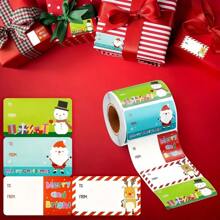 1 Cuộn, 500 Nhãn Dán/Nhãn Dán Ông Già Noel - Dùng Để Trang Trí Quà Tặng Ngày Lễ, Nhãn Quà Giáng Sinh - Quà Giáng Sinh, Đồ Trang Trí Giáng Sinh, Túi Quà Giáng Sinh, Giấy Gói Quà Giáng Sinh, Nhãn Dán - Nhiều màu - Xem 7