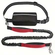 1pc Reflective Waist Pack With Retractable Dog Leash, 44-63inch Elastic Traction Rope, Outdoor Sports Running Pet Leash, Explosion-Proof Thickened Handle, Multiple Colors Available