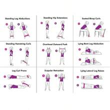 5 Stücke hochwertige Widerstandsbänder, geeignet für Yoga, Pilates und Heimtraining - einfach Ihren Körper stärken und formen