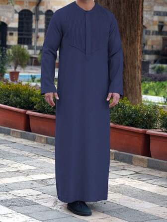 Muzułmańska męska sukienka z długim rękawem z Bliskiego Wschodu w Arabii Saudyjskiej Thobe, islamska sukienka Abaya, Dubai Thowb