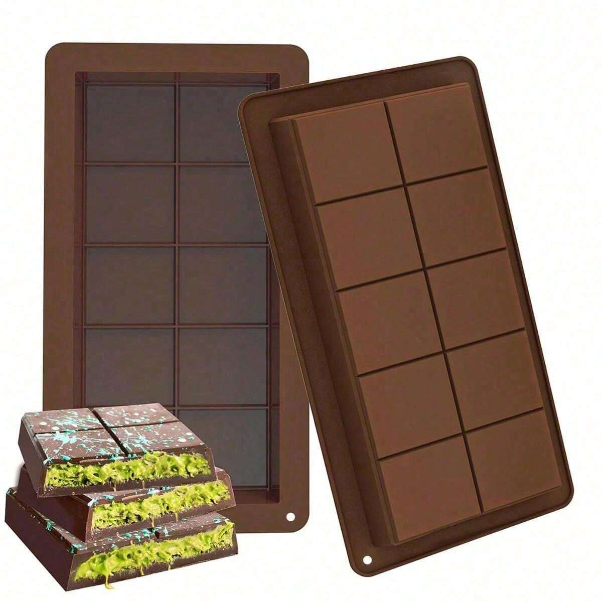 1pc Chocolate Bar Molds, Large And Thick Silicone Chocolate Bar Molds