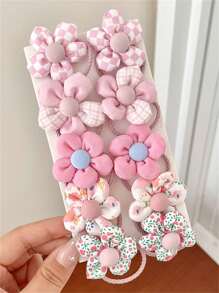10/30pcs Set Women Spring New Cute Sweet Floral Hair Scrunchies Fabric Printed Elastic Hair Ties Hair Accessories, No Card Packaging Ponytail Holders Hair Rubber Bands Hair Rope,Summer,Holiday,Travel - Multicolor - View 2