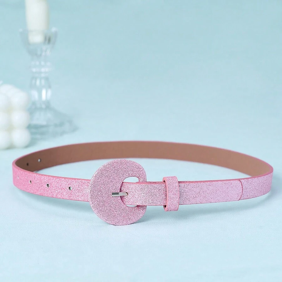 Fashionable Colorful PU Children's Belt With Matching Buckle, Versatile Leather Accessory Suitable For Different Occasions
