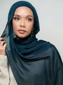 1 pièce Hijab en modal extra-large léger et doux avec des franges de couleur unie. Accessoires d'abaya fins. Vêtements voilés.