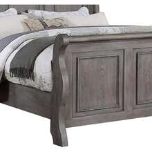 Grey Sleigh Design Headboard FB 1pc Eastern King Size Panel Bed Beautiful Wooden Bedroom Furniture Antique Gray Oak Finish - Xám cổ + Xám + MDF + Ván dăm + Đương đại + Hiện đại + Chuyển tiếp-2 - Xem 8