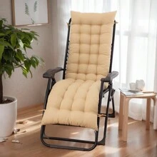 Cojín para tumbona, reclinable, para mecedora, cómodos cojines para mecedoras con lazos y respaldo antideslizante, cojín para mecedora, impermeable, con respaldo alto, para patio, playa, patio, interior y exterior, juego de cojines para mecedora - Beis - Ver 8