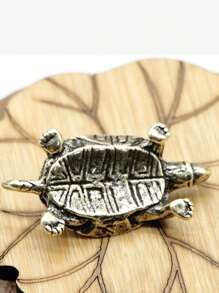 1pc Solid Copper Sophisticated Turtle, Feng Shui Tortoise Home Decor Accessory Best Gifts Birthday Graduation - Bronze - View 6