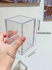 Hộp đựng mỹ phẩm trang điểm Acrylic trong suốt, hộp đựng để bàn đựng sơn móng tay, son môi, son bóng - Trong sáng - Xem 10
