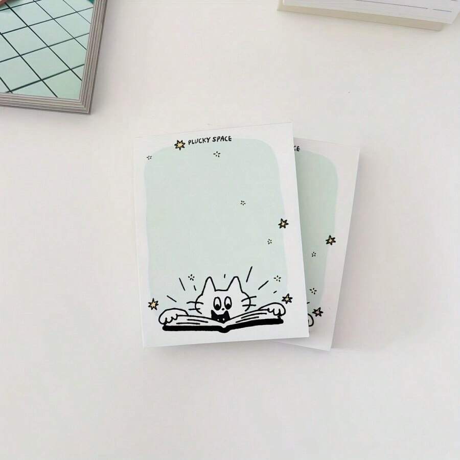 50Sheet Black Cat Themed NonAdhesive Sticky Note Pad Fun And