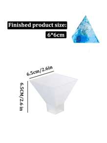 1PC15CM 大型金字塔硅胶模具适用于环氧树脂水晶珠宝 Ry 工艺制作工具金字塔树脂模具家居桌面装饰 - 無色 - 查看 15