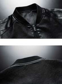 Men's Casual PU Leather Jacket