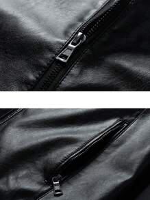Men's Casual PU Leather Jacket