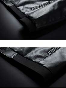 Men's Casual PU Leather Jacket