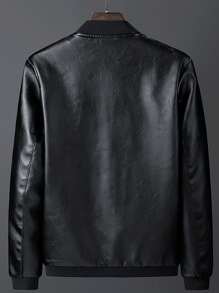 Men's Casual PU Leather Jacket