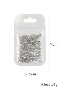 350 CÁI Đá Opal Phẳng Làm Móng Nghệ Thuật 2-5mm Hồng/Trắng Đá Không Cần Cố Định Nóng Làm Móng Tay Cho Túi Xách Thủ Công Nghệ Thuật Làm Móng Trang Trí DIY - trắng - Xem 5