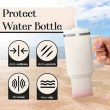 2 pezzi Set di coperture in silicone per cannucce e bicchieri natalizi (adatti per cannucce da 10 mm/0,4 pollici), antipolvere, resistenti all'usura, antiurto, anti rumore, adatti per 40 once, per sport e fitness