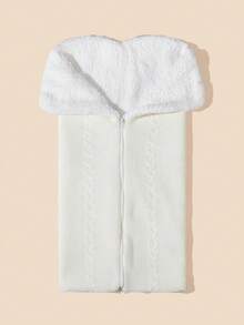 1 件针织、保暖内衬、厚实保暖毯，适用于婴儿推车、户外 - 彩色 - 查看 4