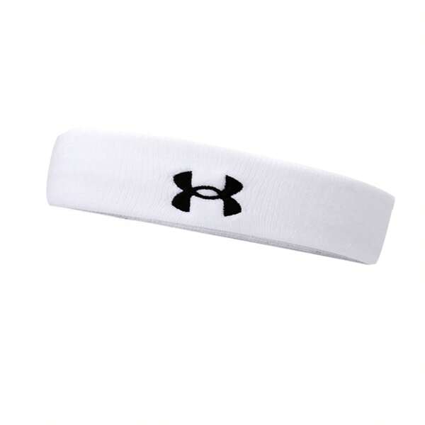 Under Armour Diadema deportiva para hombres y mujeres que absorbe el sudor para correr, baloncesto, bádminton, diadema deportiva resistente al sudor 21620001-100